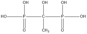 羥基乙叉二膦酸（HEDP）結構式