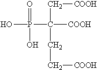 2-膦酸丁烷-1，2，4-三羧酸（PBTCA）結構式