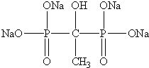 羥基乙叉二膦酸四鈉（HEDP·Na4）結構式